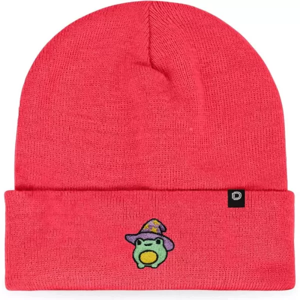 DALIX Sorcerer Frog Embroidered Beanie Hat Knit Cap Cold Weather Womens