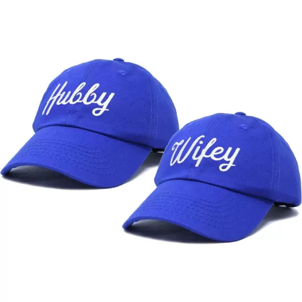 DALIX Wifey Hubby Couples Dad Hats Baseball Caps Married Gift Set of 2