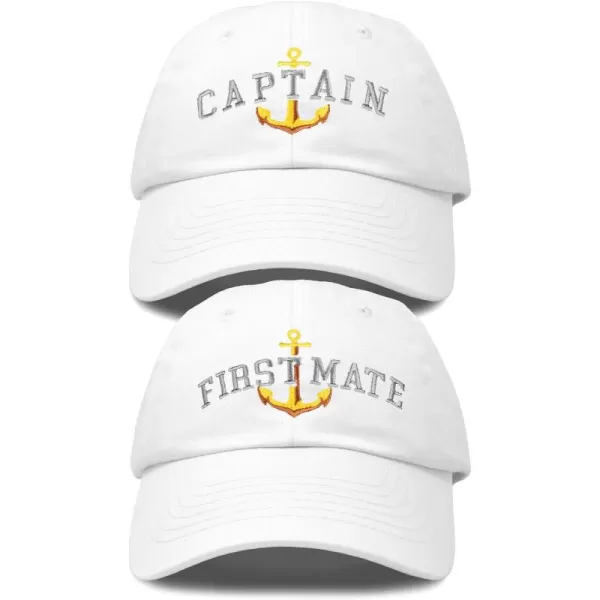 Matching Captain and First Mate Hat Set Embroidered Ball Cap