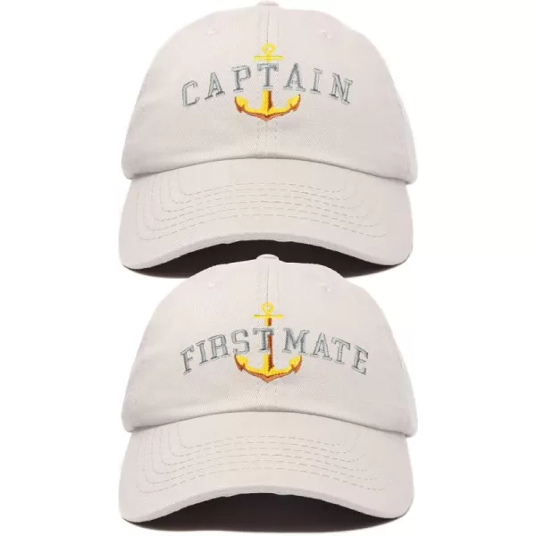 Matching Captain and First Mate Hat Set Embroidered Ball Cap