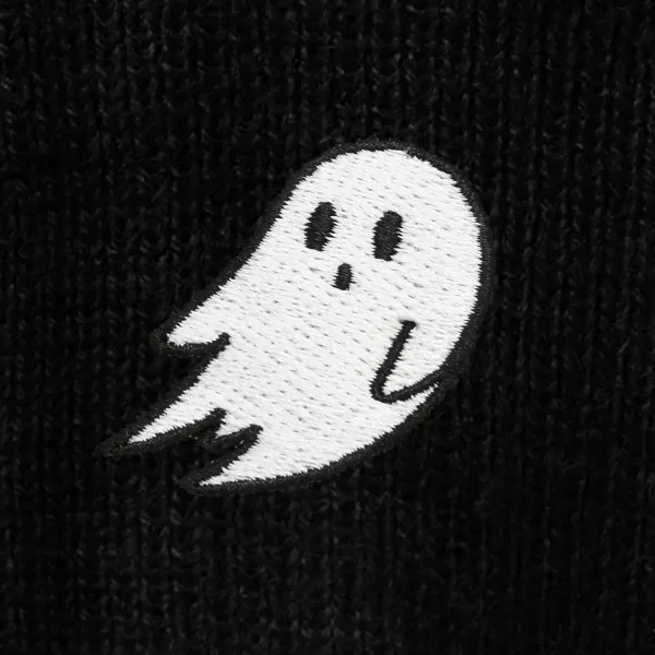 DALIX Embroidered Ghost Beanie Cap Cuffed Knit Hat Women