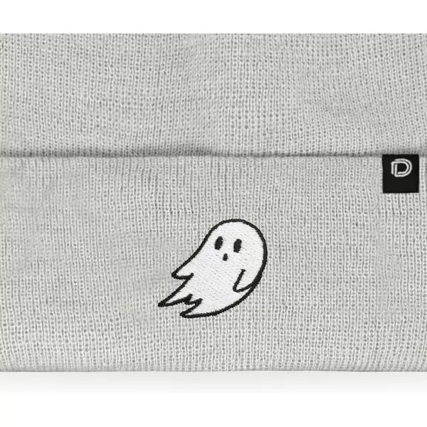 DALIX Embroidered Ghost Beanie Cap Cuffed Knit Hat Women