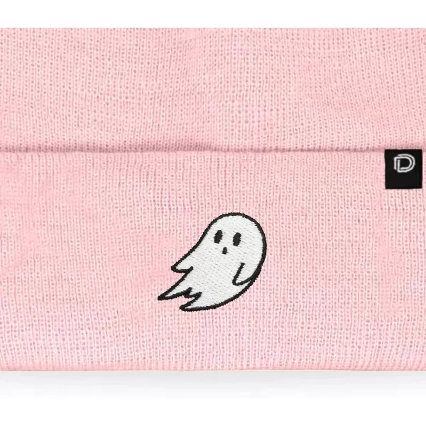 DALIX Embroidered Ghost Beanie Cap Cuffed Knit Hat Women