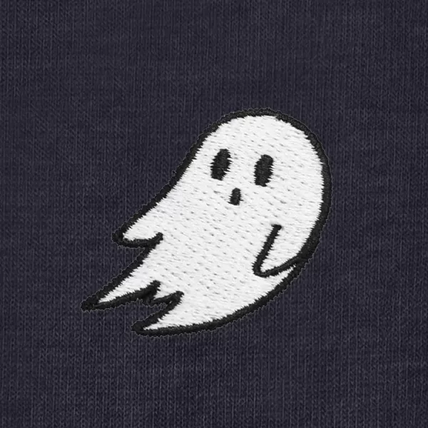 DALIX Ghost Embroidered Cropped Flowy Soft Cotton Short Sleeve T Shirt Womens