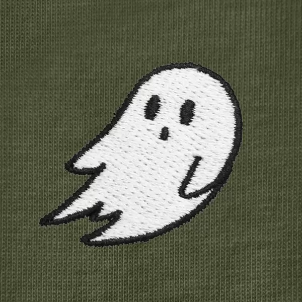 DALIX Ghost Embroidered Cropped Relaxed Cropped Soft Lightweight Loose T Shirt Womens