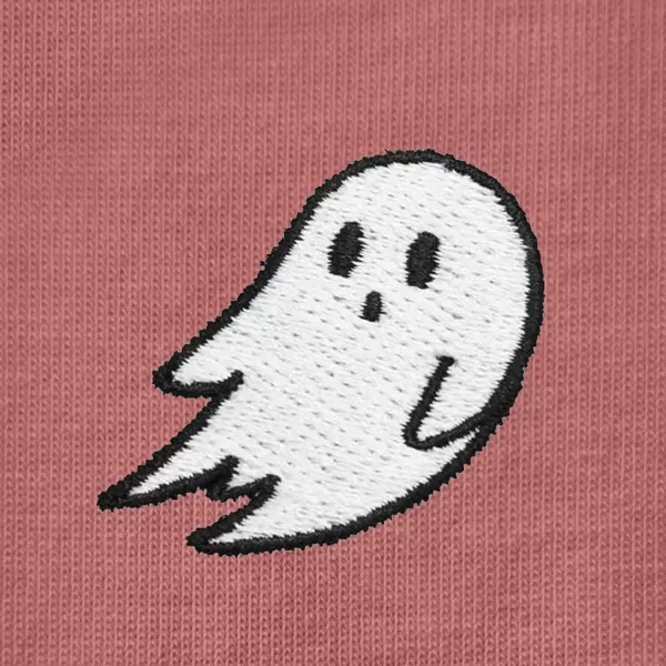 DALIX Ghost Embroidered Soft Cotton Short Sleeve T Shirt Womens