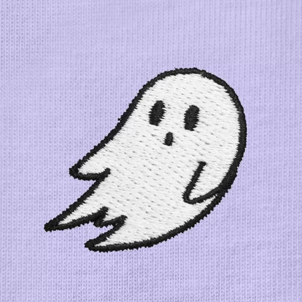 DALIX Ghost Embroidered Soft Cotton Short Sleeve T Shirt Womens