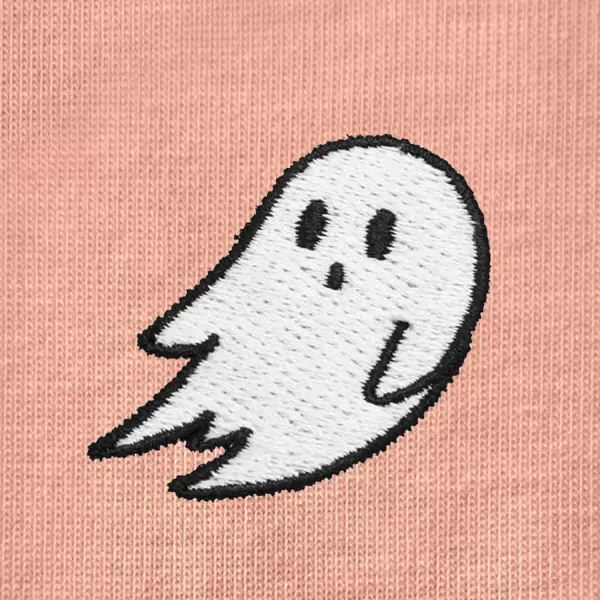 DALIX Ghost Embroidered Soft Cotton Short Sleeve T Shirt Womens