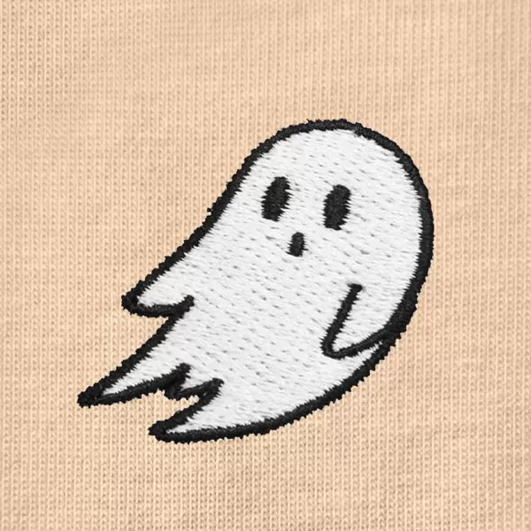 DALIX Ghost Embroidered Soft Cotton Short Sleeve T Shirt Womens