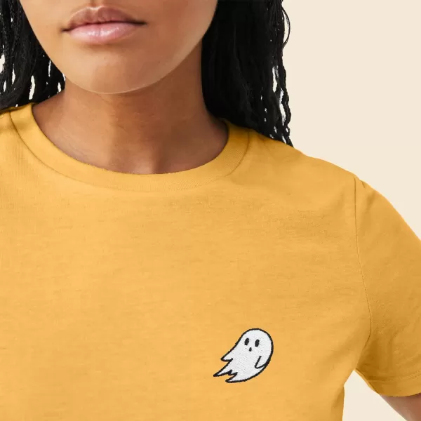 DALIX Ghost Embroidered Soft Cotton Short Sleeve T Shirt Womens