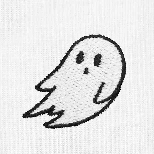 DALIX Ghost Embroidered Soft Cotton Short Sleeve T Shirt Womens