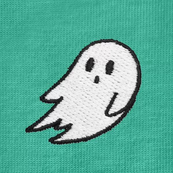 DALIX Ghost Embroidered Soft Cotton Short Sleeve T Shirt Womens
