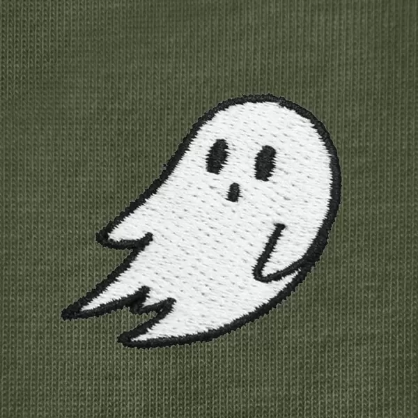 DALIX Ghost Embroidered Soft Cotton Short Sleeve T Shirt Womens