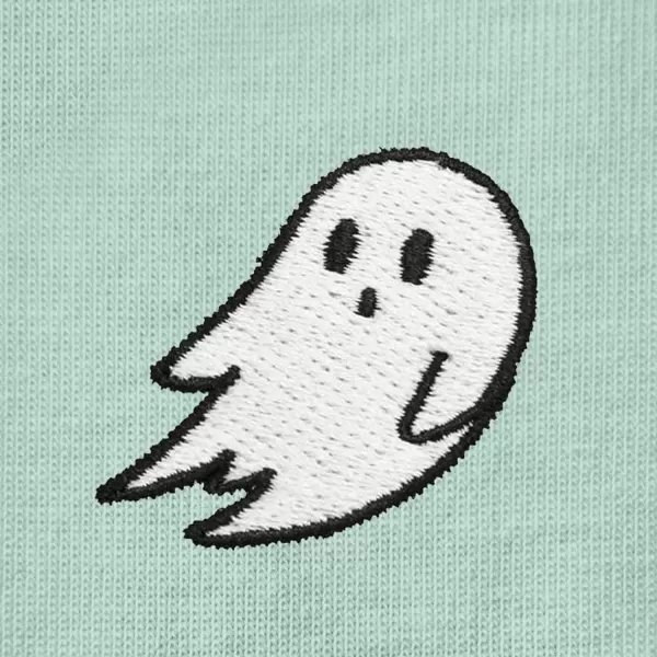 DALIX Ghost Embroidered Soft Cotton Short Sleeve T Shirt Womens