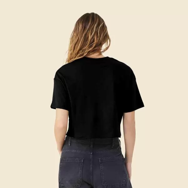 DALIX Heartly Ghost Embroidered Cropped Relaxed Cropped Soft Lightweight Loose T Shirt Womens