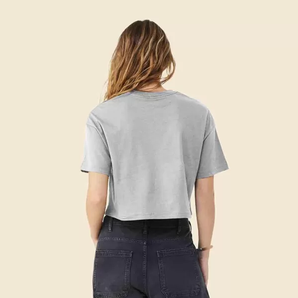 DALIX Heartly Ghost Embroidered Cropped Relaxed Cropped Soft Lightweight Loose T Shirt Womens