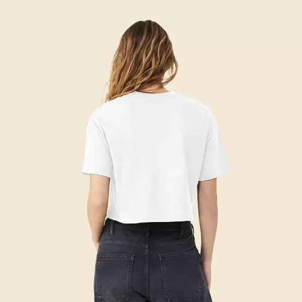 DALIX Heartly Ghost Embroidered Cropped Relaxed Cropped Soft Lightweight Loose T Shirt Womens