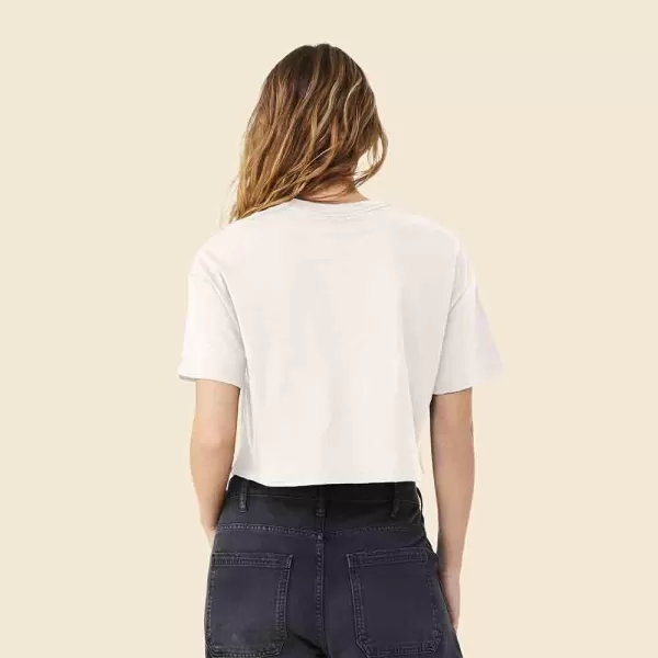 DALIX Heartly Ghost Embroidered Cropped Relaxed Cropped Soft Lightweight Loose T Shirt Womens