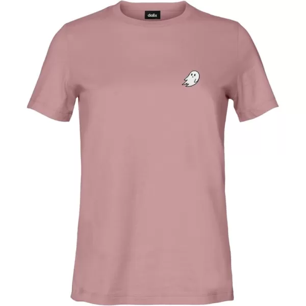 DALIX Ghost Embroidered Soft Cotton Short Sleeve T Shirt Womens