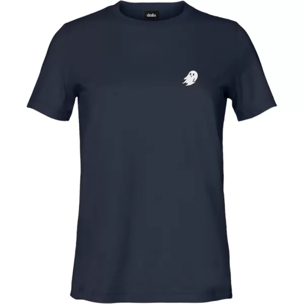 DALIX Ghost Embroidered Soft Cotton Short Sleeve T Shirt Womens