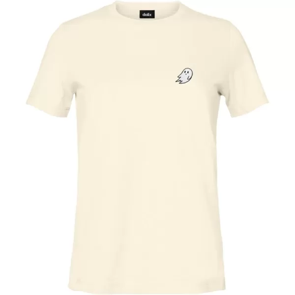 DALIX Ghost Embroidered Soft Cotton Short Sleeve T Shirt Womens