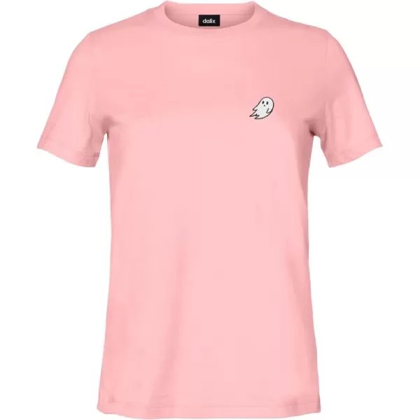 DALIX Ghost Embroidered Soft Cotton Short Sleeve T Shirt Womens