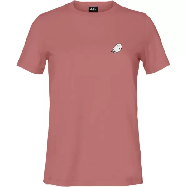 DALIX Ghost Embroidered Soft Cotton Short Sleeve T Shirt Womens