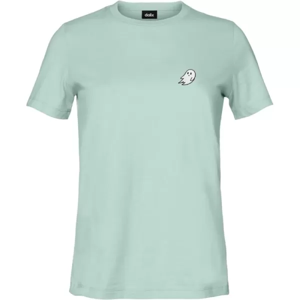 DALIX Ghost Embroidered Soft Cotton Short Sleeve T Shirt Womens