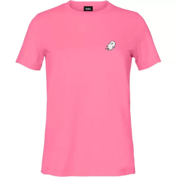 DALIX Ghost Embroidered Soft Cotton Short Sleeve T Shirt Womens