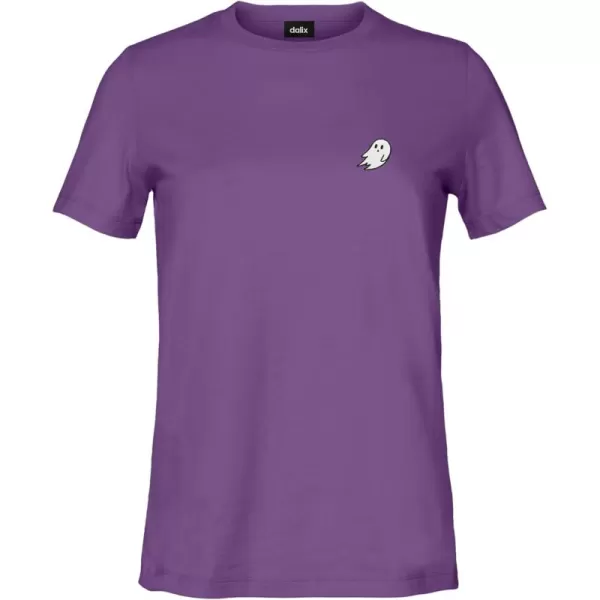 DALIX Ghost Embroidered Soft Cotton Short Sleeve T Shirt Womens