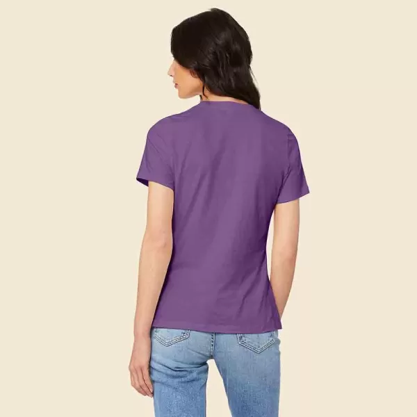 DALIX Smile Face Embroidered Soft Cotton Short Sleeve T Shirt Womens