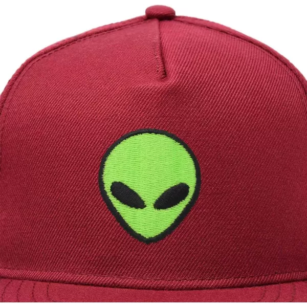 DALIX Alien Snapback Flat Bill Baseball Hat Embroidered Cap Mens