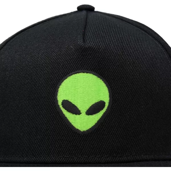 DALIX Alien Snapback Flat Bill Baseball Hat Embroidered Cap Mens