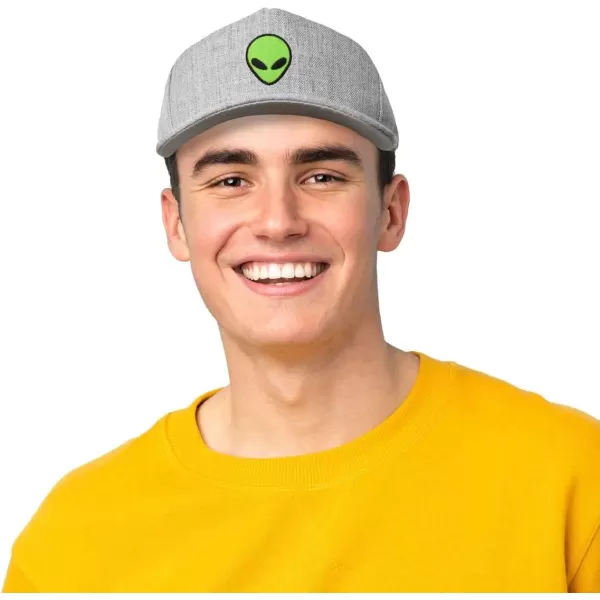 DALIX Alien Snapback Flat Bill Baseball Hat Embroidered Cap Mens