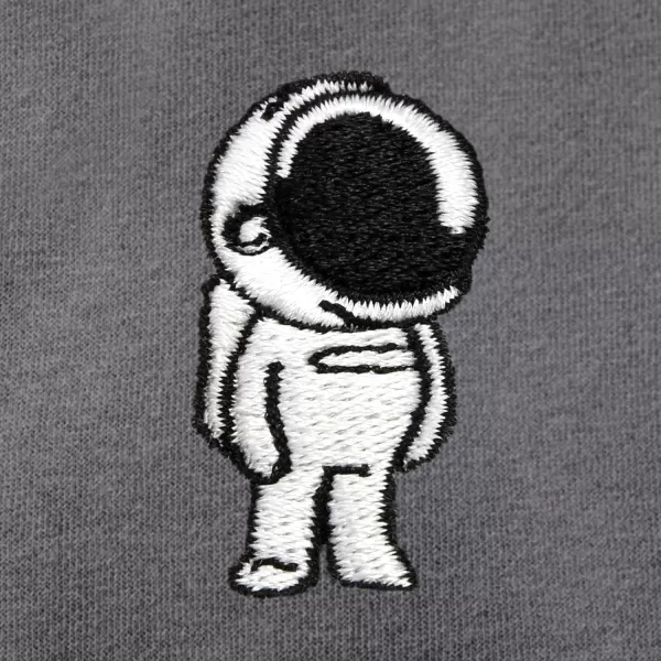 DALIX Astronaut Embroidered Fleece Zip Washed Hoodie Cold Fall Winter Women