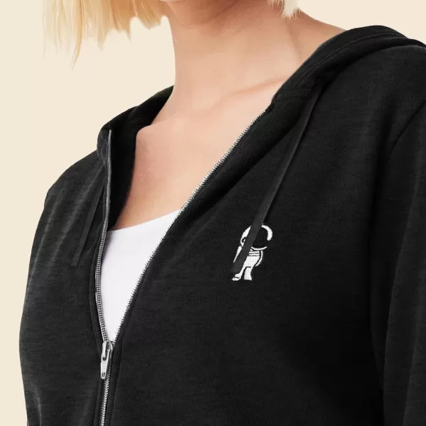 DALIX Astronaut Embroidered Fleece Zip Washed Hoodie Cold Fall Winter Women