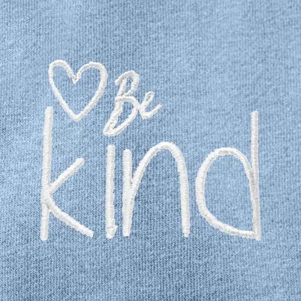 DALIX Be Kind Embroidered Hoodie Fleece Sweatshirt Zip Front Womens