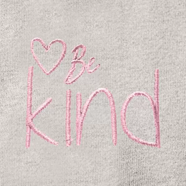 DALIX Be Kind Embroidered Hoodie Fleece Sweatshirt Zip Front Womens