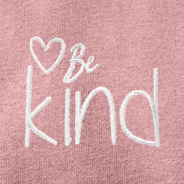 DALIX Be Kind Embroidered Hoodie Fleece Sweatshirt Zip Front Womens