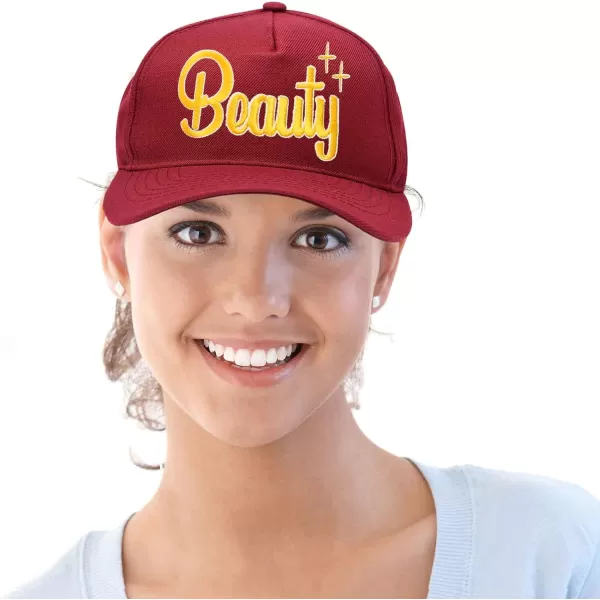 DALIX Beauty and Beast Hat Set Men Women Flat Bill Couples Cap