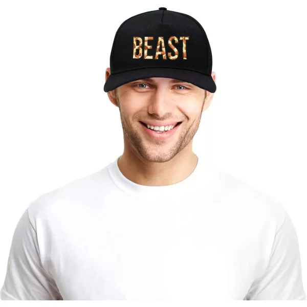 DALIX Beauty and Beast Hat Set Men Women Flat Bill Couples Cap