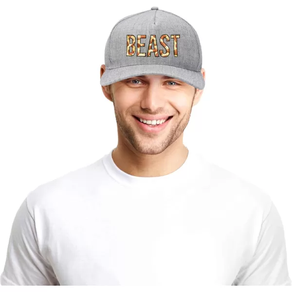 DALIX Beauty and Beast Hat Set Men Women Flat Bill Couples Cap