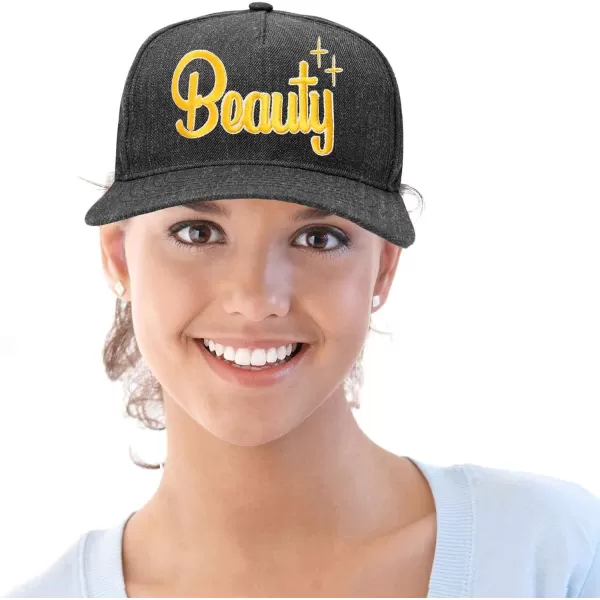 DALIX Beauty and Beast Hat Set Men Women Flat Bill Couples Cap