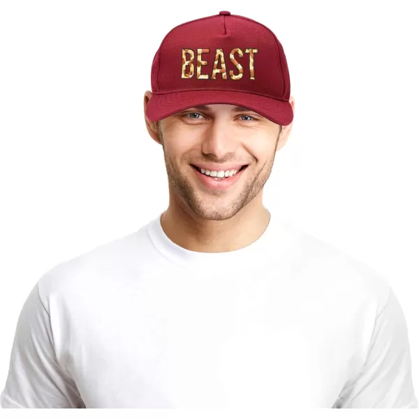 DALIX Beauty and Beast Hat Set Men Women Flat Bill Couples Cap