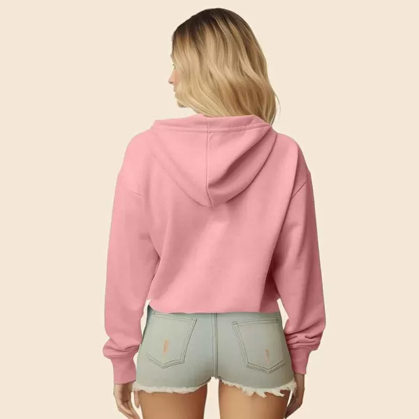 DALIX Cappuccino Embroidered Fleece Cropped Hoodie Cold Fall Winter Women