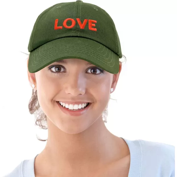 DALIX Custom Embroidered Hats Dad Caps Love Stitched Logo Hat