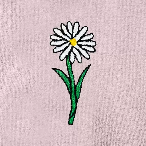 DALIX Daisy Embroidered Fleece Zip Hoodie Cold Fall Winter Women