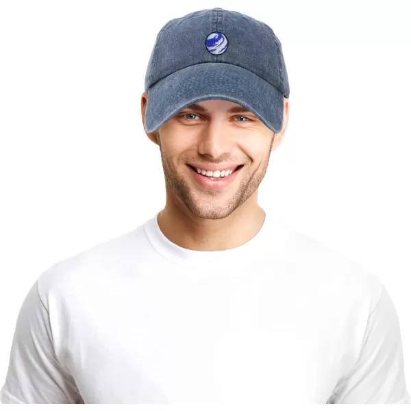 DALIX Embroidered Earth Baseball Cap Cotton Dad Hat Men
