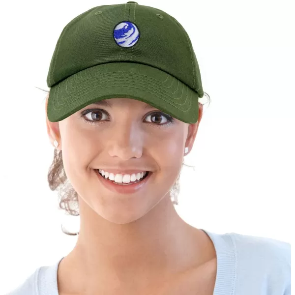DALIX Embroidered Earth Baseball Cap Cotton Dad Hat Men