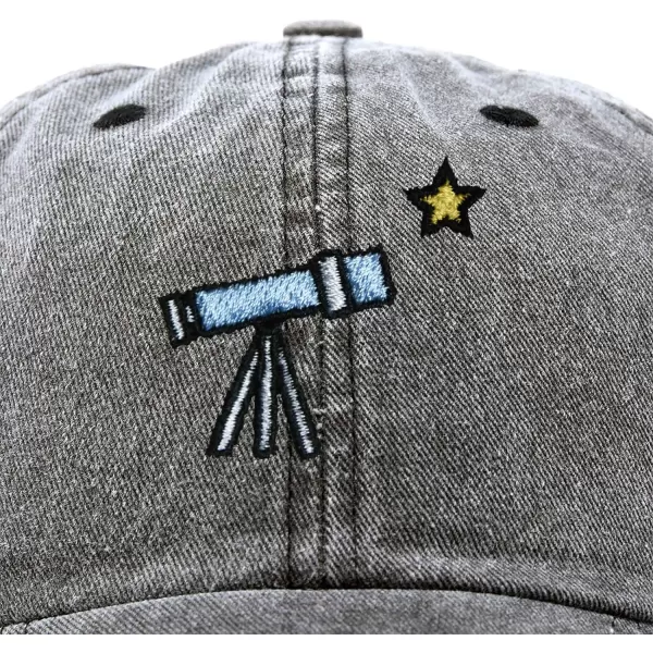 DALIX Embroidered Telescope Baseball Cap Cotton Dad Hat Men